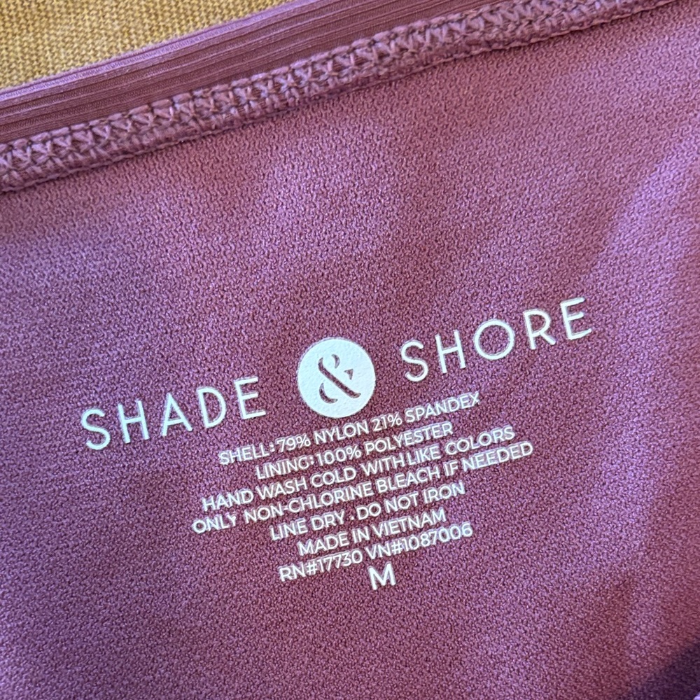 Shade & Shore Mauve Ribbed Ruffle Bikini Set - Picture 3 of 3